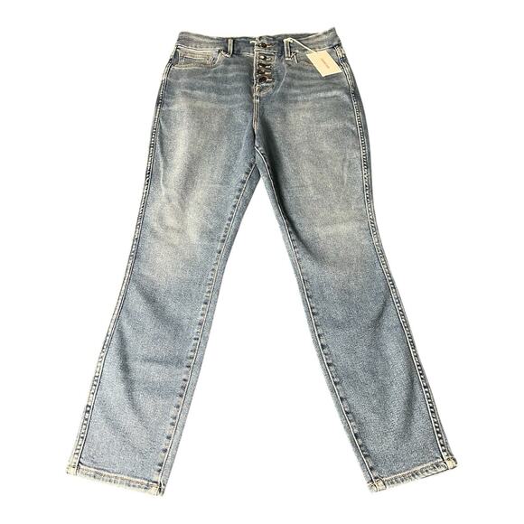 NWT Good American Always Fits Good Curve Straight Jeans Womens 10/30 Button Fly - Picture 1 of 6